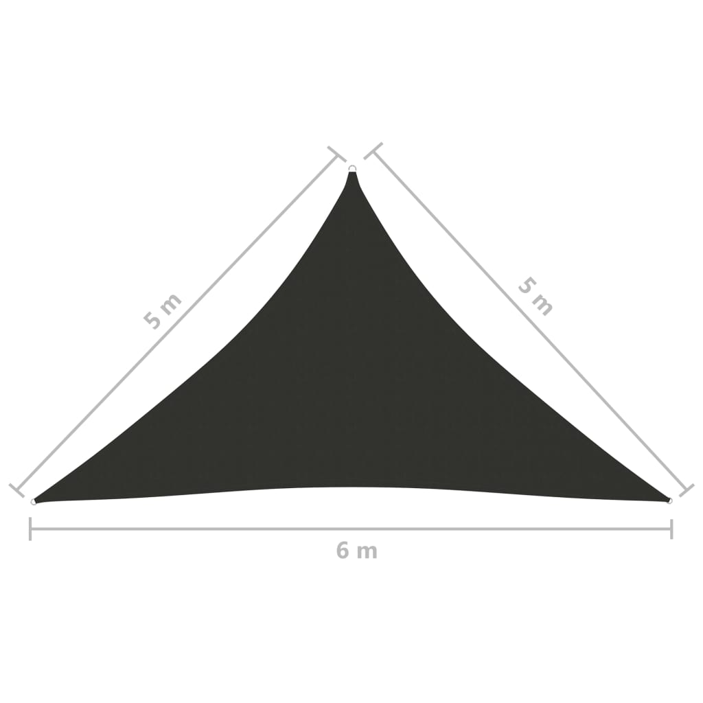 vidaXL Parasolar, antracit, 5x5x6 m, țesătură oxford, triunghiular vidaXL Parasolar, antracit, 5x5x6 m, țesătură oxford, triunghiular