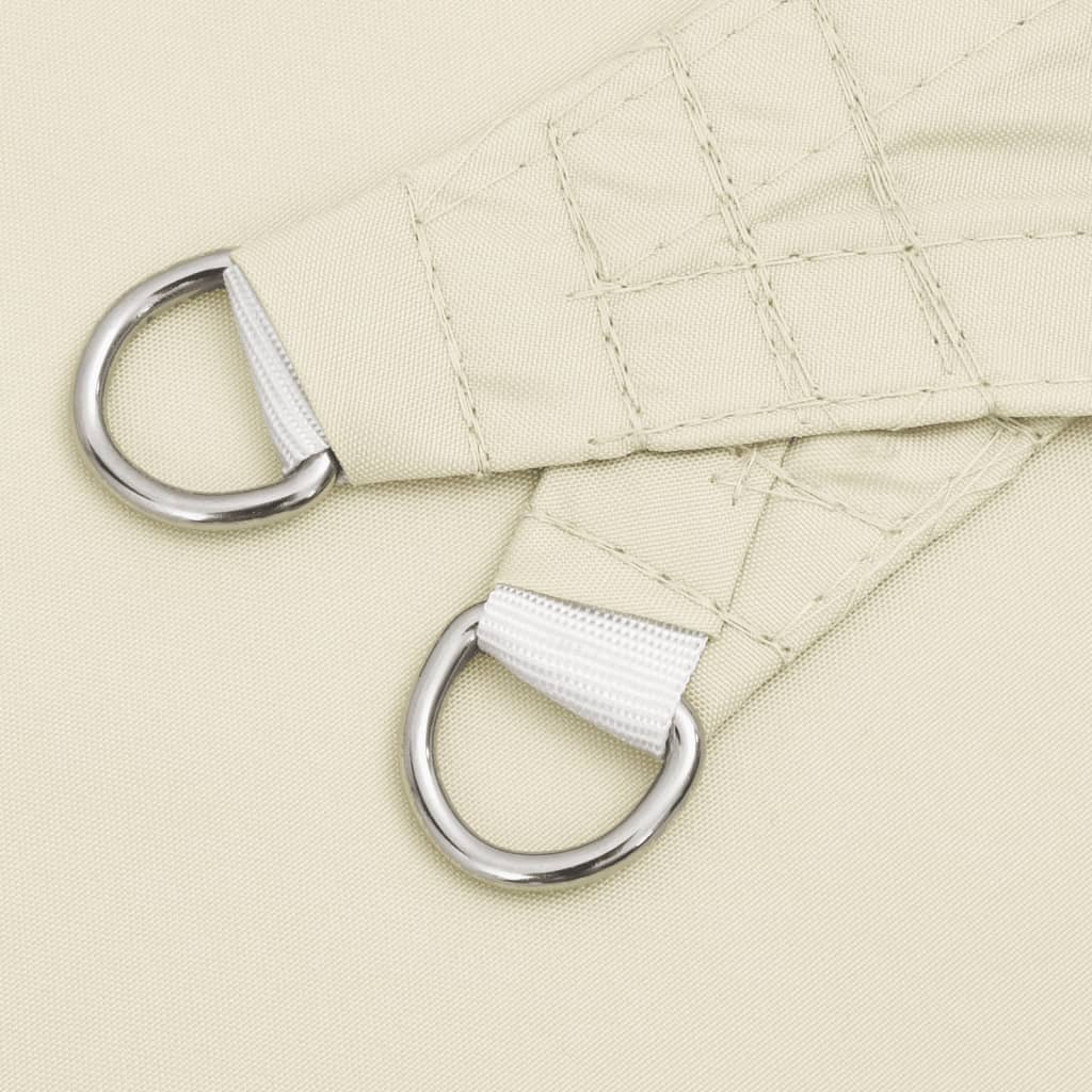 vidaXL Pânză parasolar crem 5x7x7 m, țesătură oxford, triunghiular