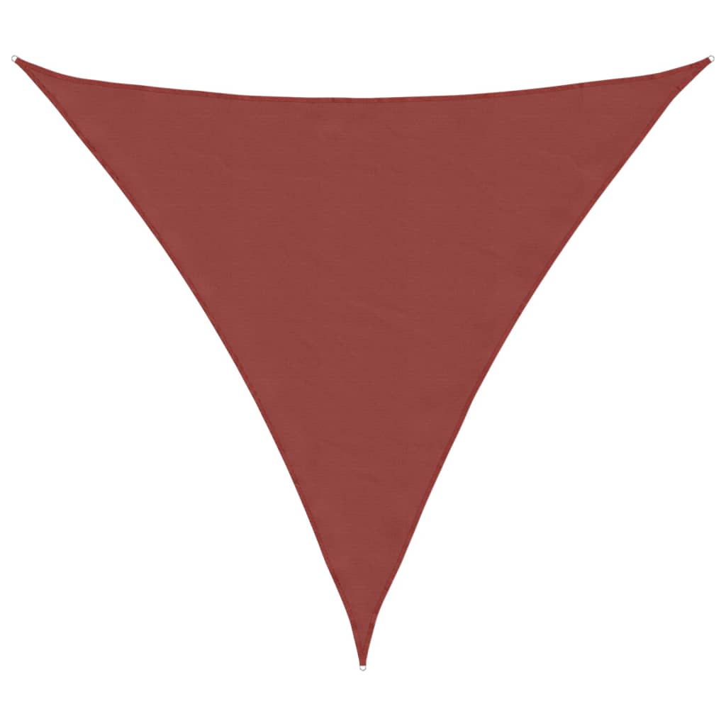 vidaXL Parasolar, cărămiziu, 3x3x3 m, țesătură oxford, triunghiular