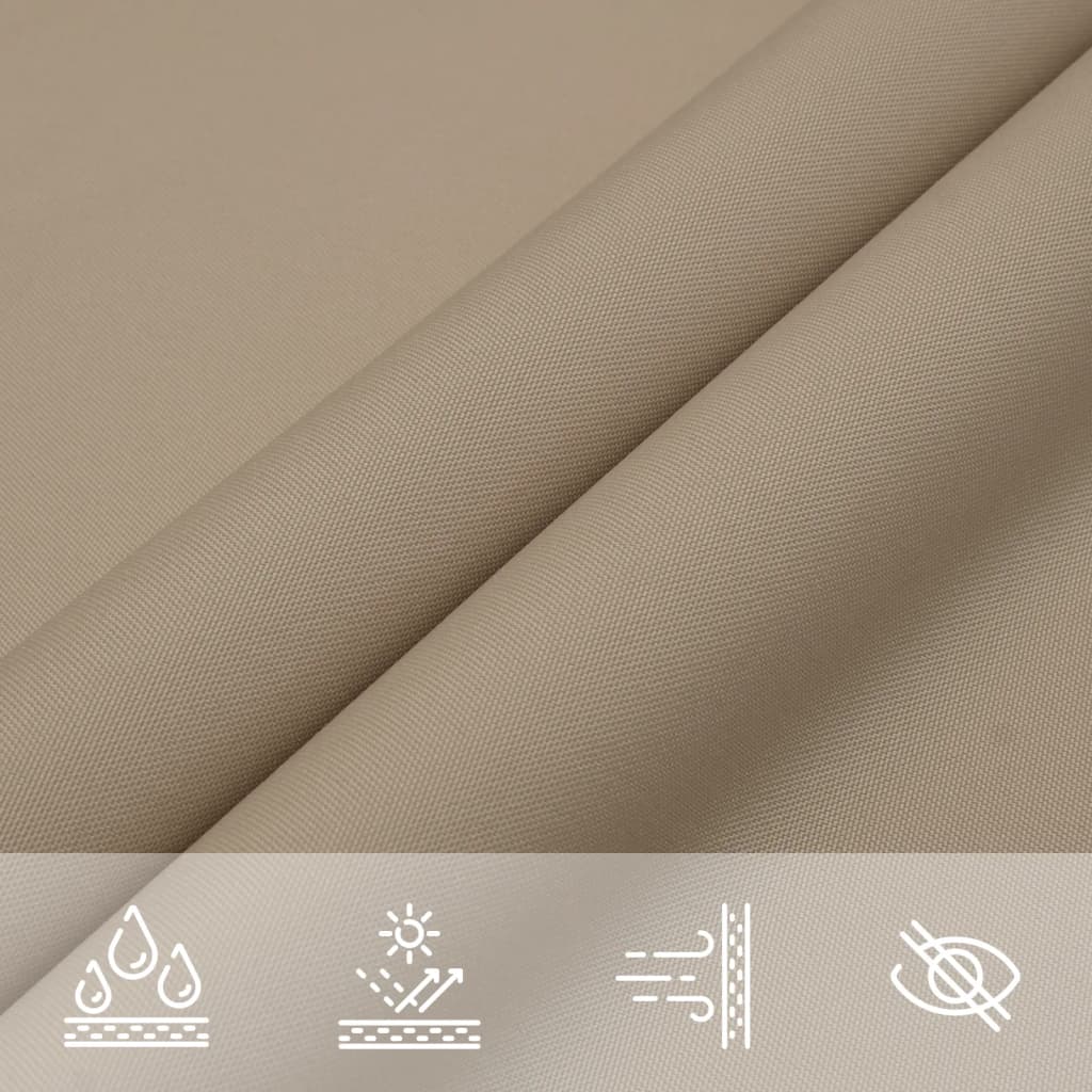 vidaXL Pânză parasolar, gri taupe, 5x5 m, țesătură oxford, pătrat