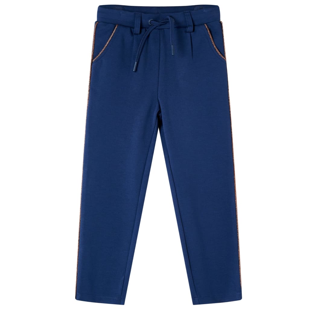 Pantaloni pentru copii cu șnur, bleumarin, 104 Pantaloni pentru copii cu șnur, bleumarin, 104