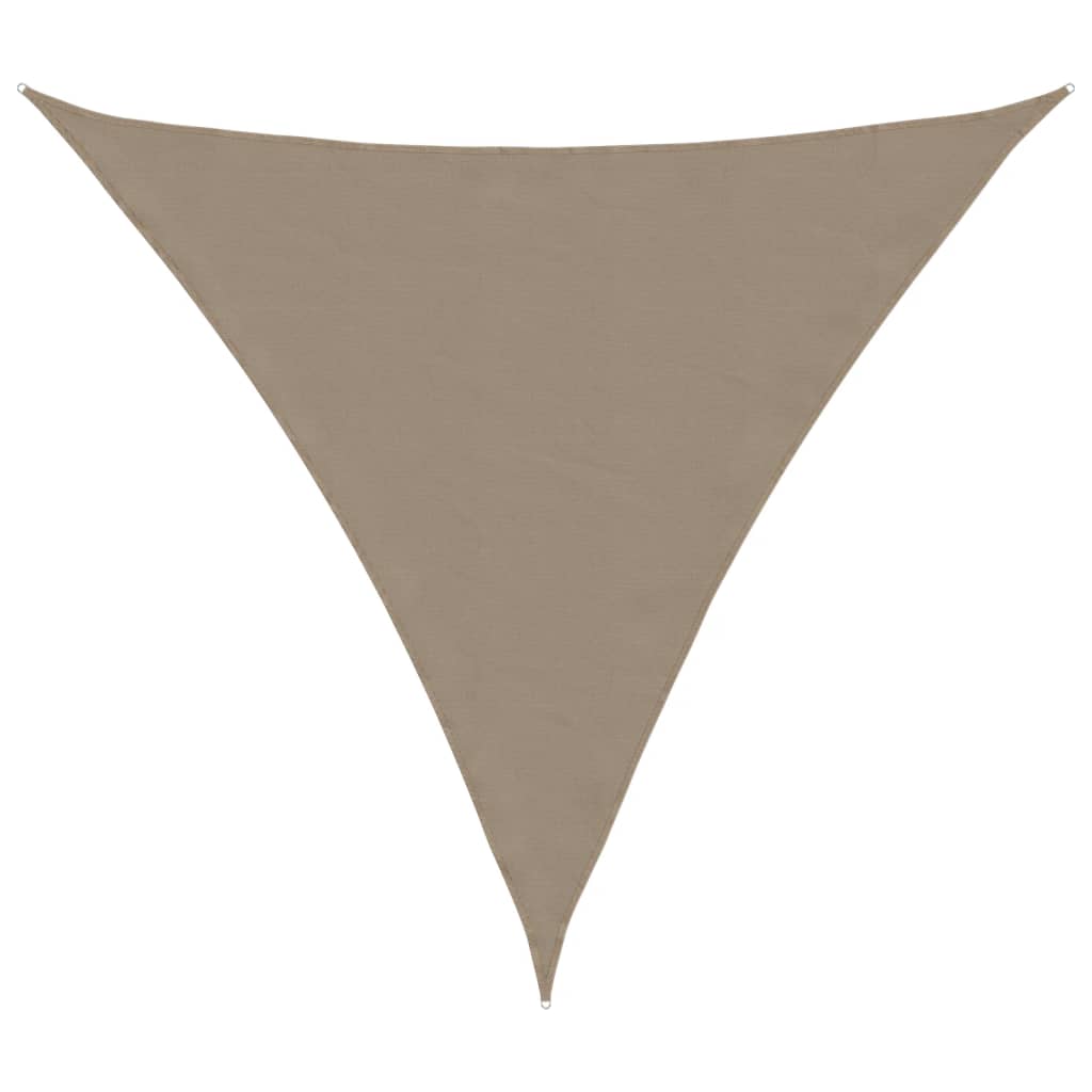 vidaXL Parasolar, gri taupe, 4x4x4 m, țesătură oxford, triunghiular vidaXL Parasolar, gri taupe, 4x4x4 m, țesătură oxford, triunghiular