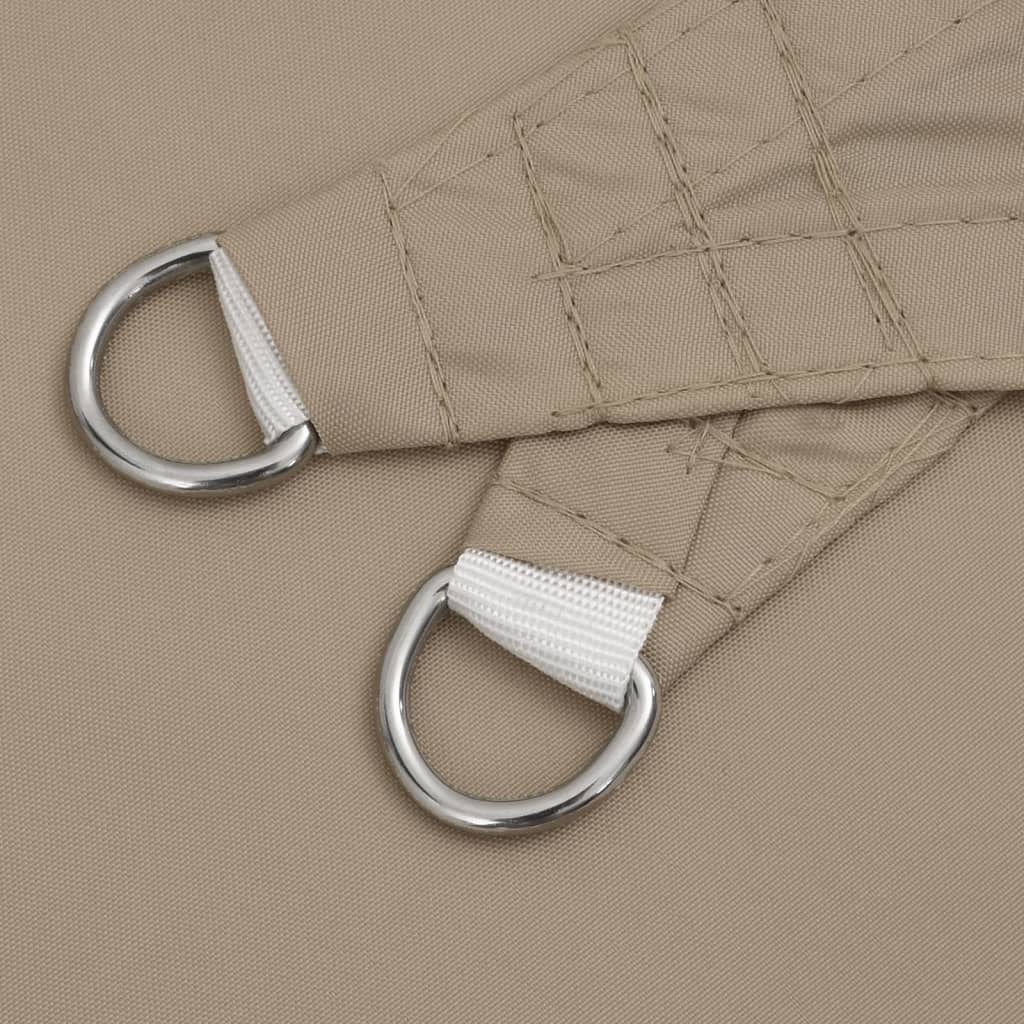 vidaXL Pânză parasolar gri taupe 5x7x7 m țesătură oxford triunghiular