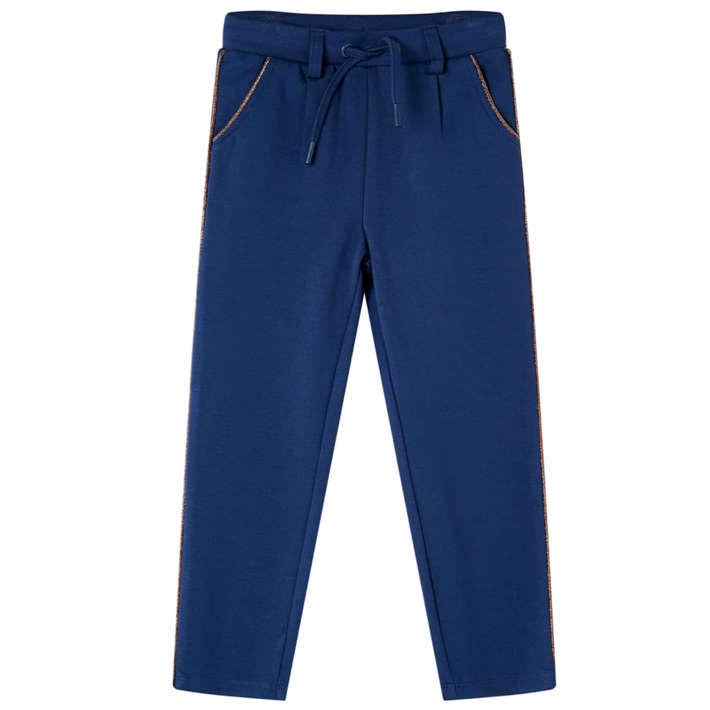 Pantaloni pentru copii cu șnur, bleumarin, 116 Pantaloni pentru copii cu șnur, bleumarin, 116