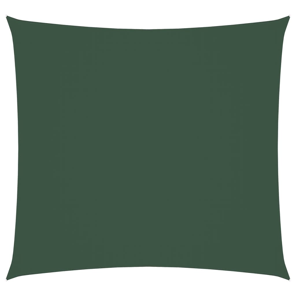 vidaXL Pânză parasolar, verde închis, 5x5 m, țesătură oxford, pătrat