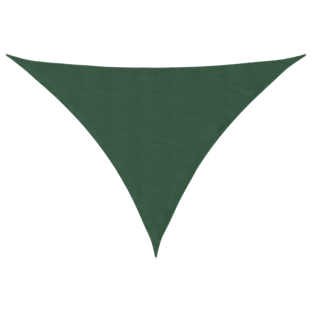 vidaXL Parasolar, verde, 2,5x2,5x3,5 m, țesătură oxford, triunghiular