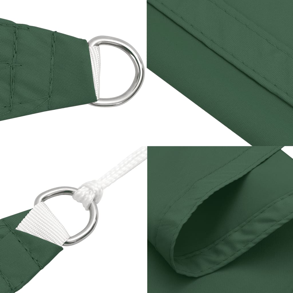 vidaXL Parasolar, verde, 2,5x2,5x3,5 m, țesătură oxford, triunghiular