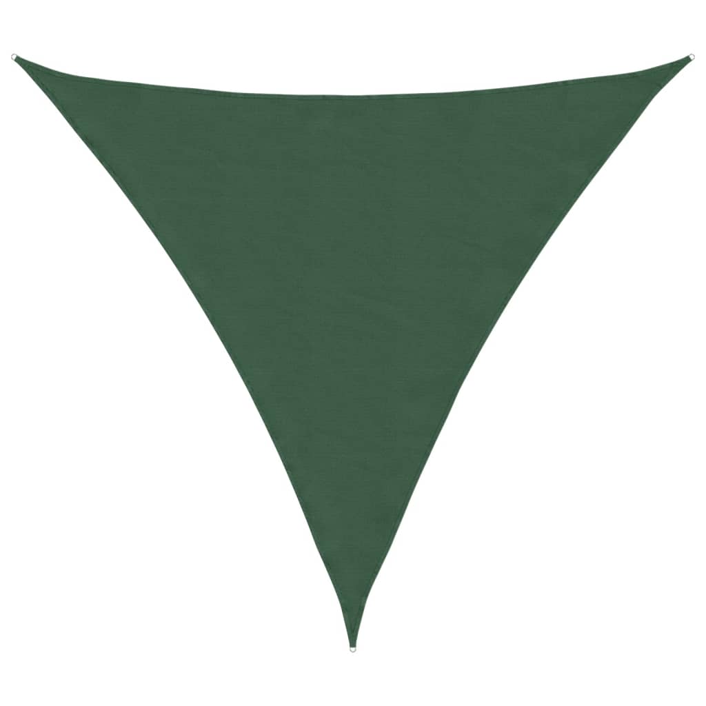 vidaXL Parasolar, verde închis, 3x3x3 m, țesătură oxford, triunghiular
