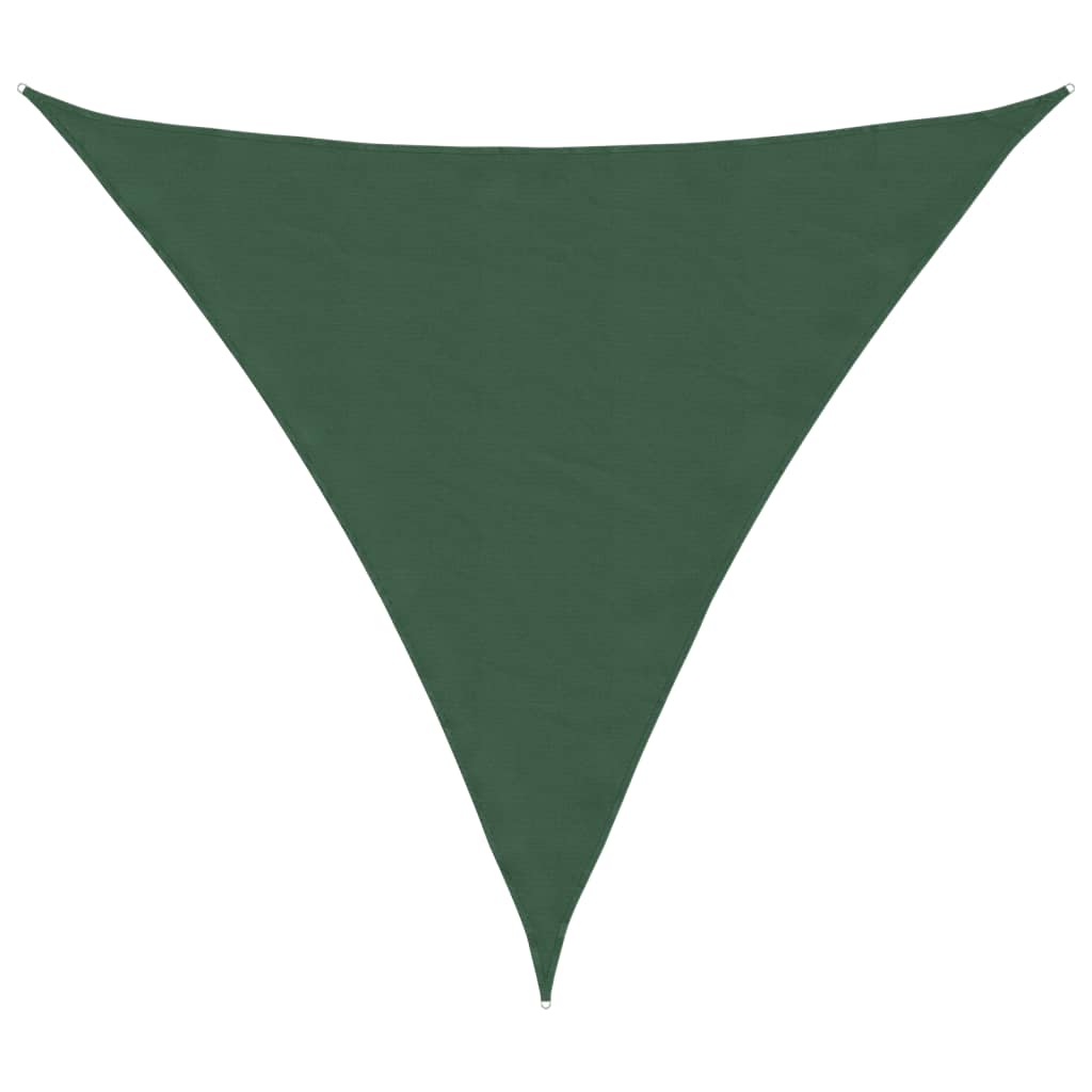 vidaXL Parasolar, verde, 3,6x3,6x3,6 m, țesătură oxford, triunghiular