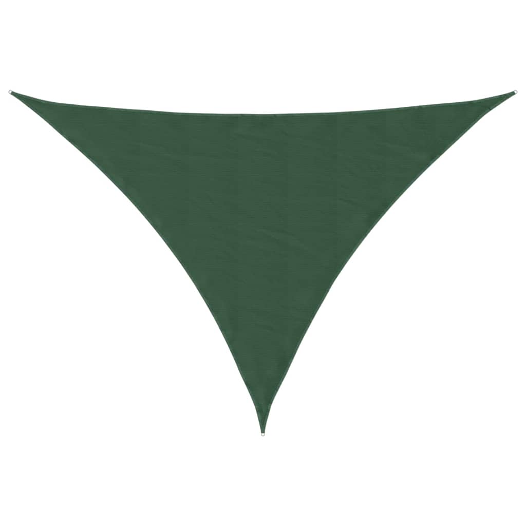 vidaXL Parasolar, verde închis, 3x4x5 m, țesătură oxford, triunghiular