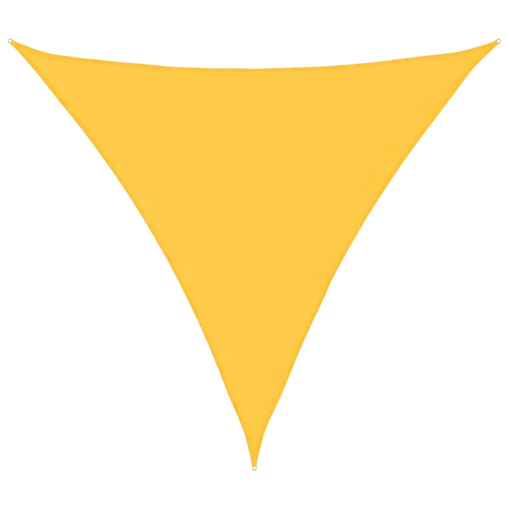 vidaXL Parasolar, galben, 4,5x4,5x4,5 m, țesătură oxford, triunghiular vidaXL Parasolar, galben, 4,5x4,5x4,5 m, țesătură oxford, triunghiular