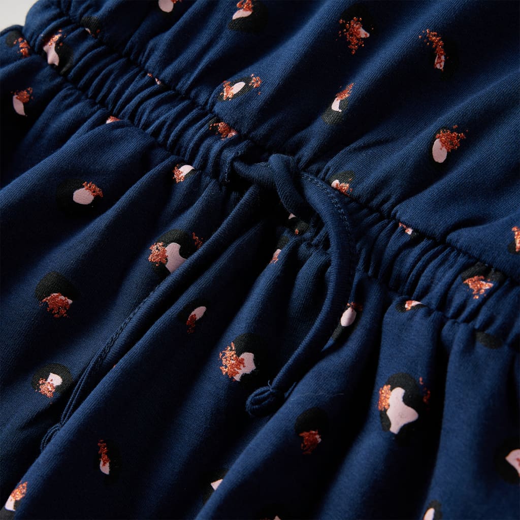 Rochie pentru copii cu mâneci lungi, bleumarin, 140