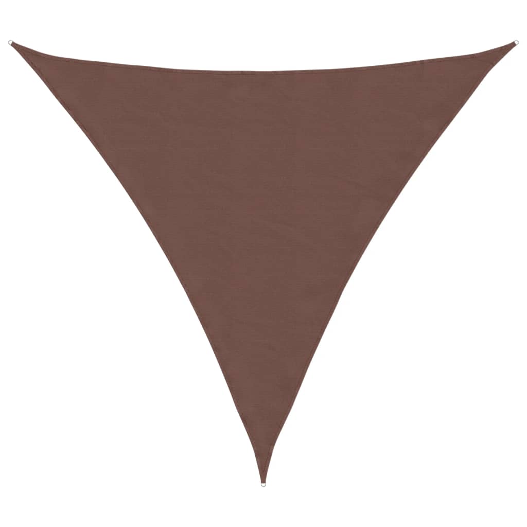 vidaXL Parasolar, maro, 5x5x5 m, țesătură oxford, triunghiular vidaXL Parasolar, maro, 5x5x5 m, țesătură oxford, triunghiular
