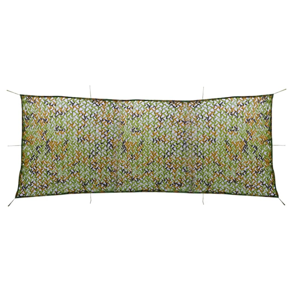 vidaXL Plasă de camuflaj cu geantă de depozitare, verde, 1,5x5 m vidaXL Plasă de camuflaj cu geantă de depozitare, verde, 1,5x5 m
