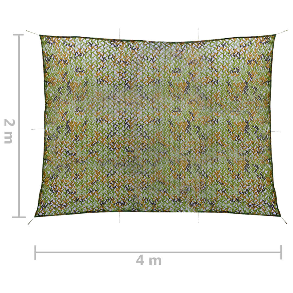 vidaXL Plasă de camuflaj cu geantă de depozitare, verde, 2x4 m vidaXL Plasă de camuflaj cu geantă de depozitare, verde, 2x4 m