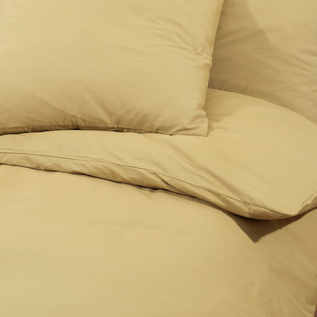 vidaXL Set cu husă de pilotă, gri taupe, 140x200 cm, microfibră