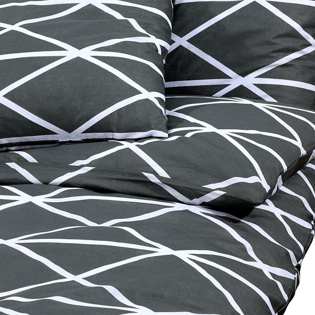 vidaXL Set cu husă de pilotă, gri, 240x220 cm, bumbac