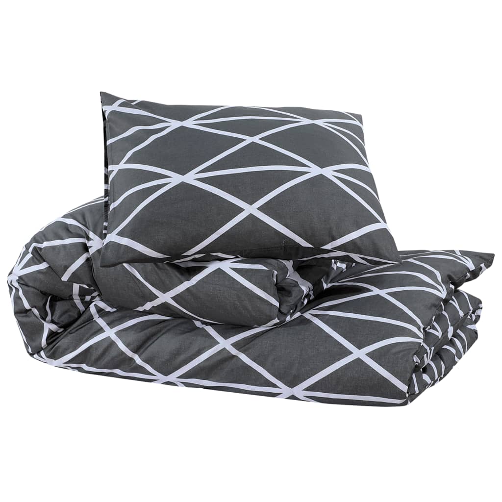 vidaXL Set cu husă de pilotă, gri, 260x240 cm, bumbac