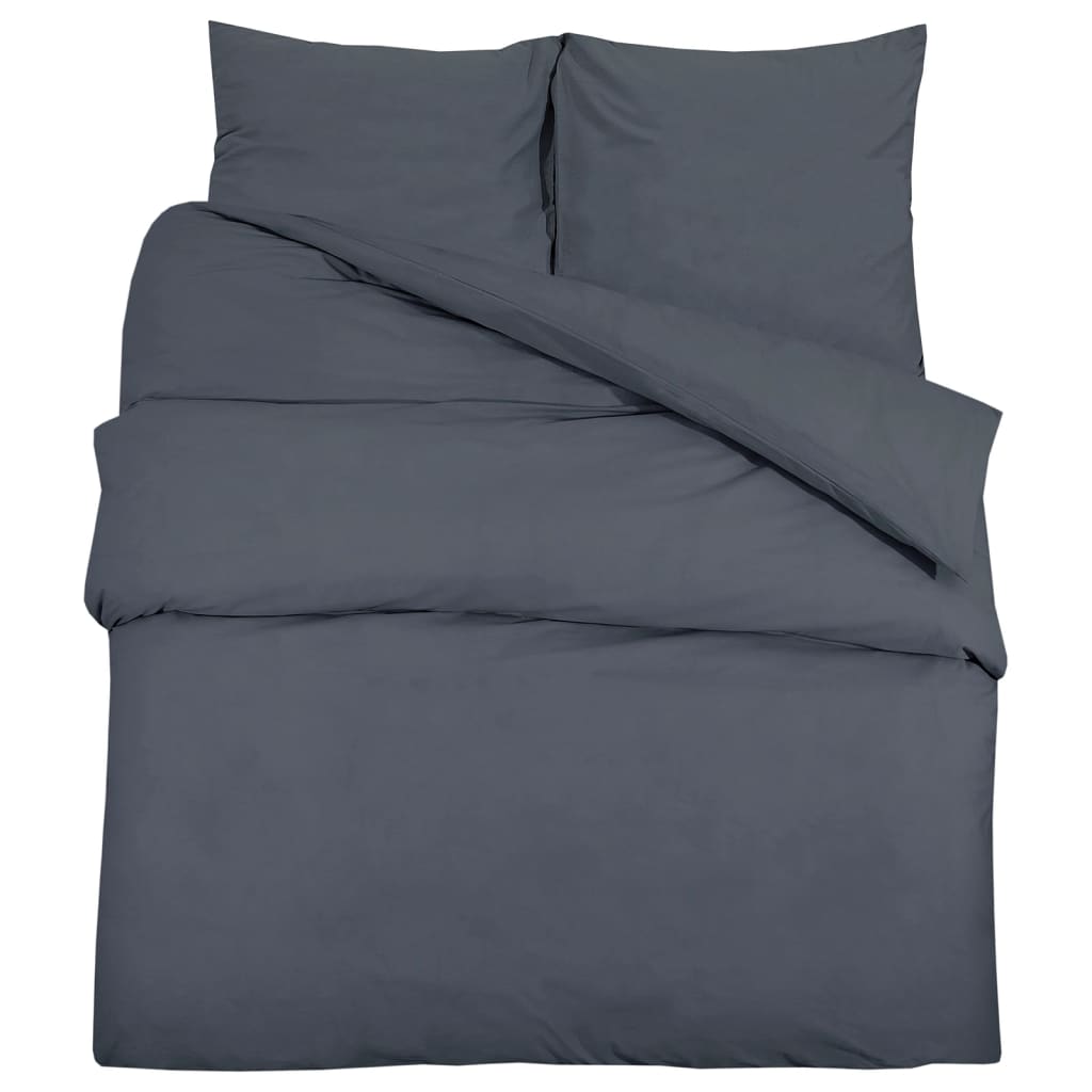 vidaXL Set cu husă de pilotă, antracit, 260x240 cm, bumbac