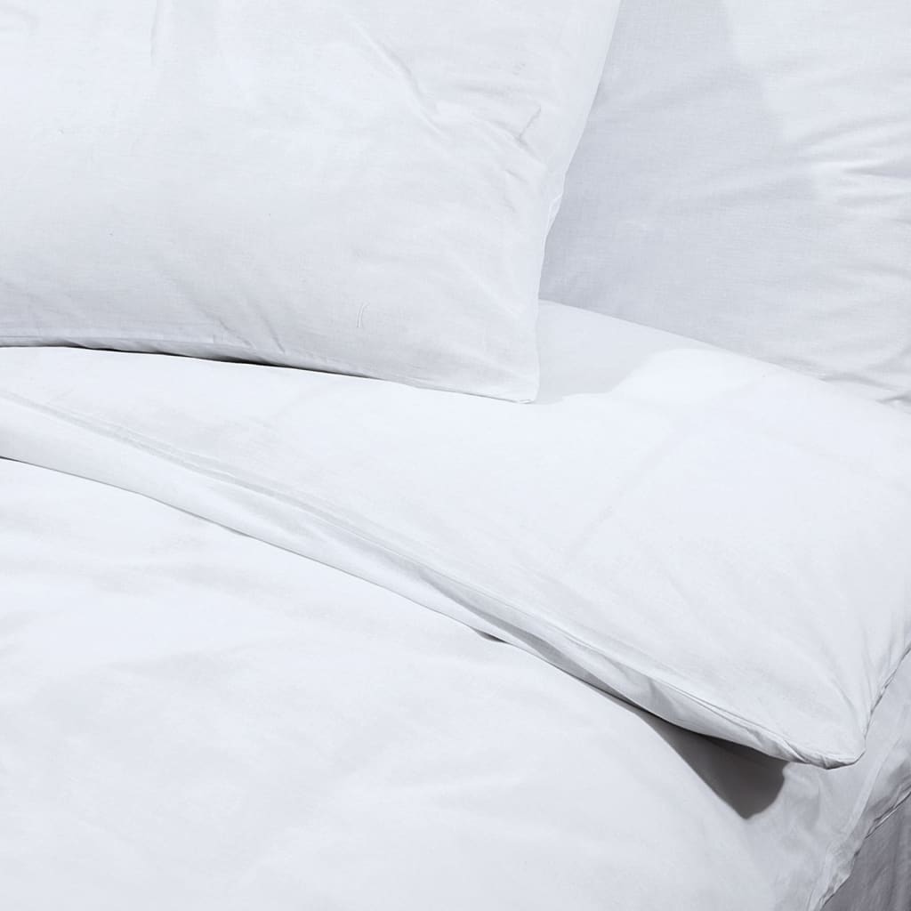vidaXL Set cu husă de pilotă, alb, 260x240 cm, bumbac vidaXL Set cu husă de pilotă, alb, 260x240 cm, bumbac