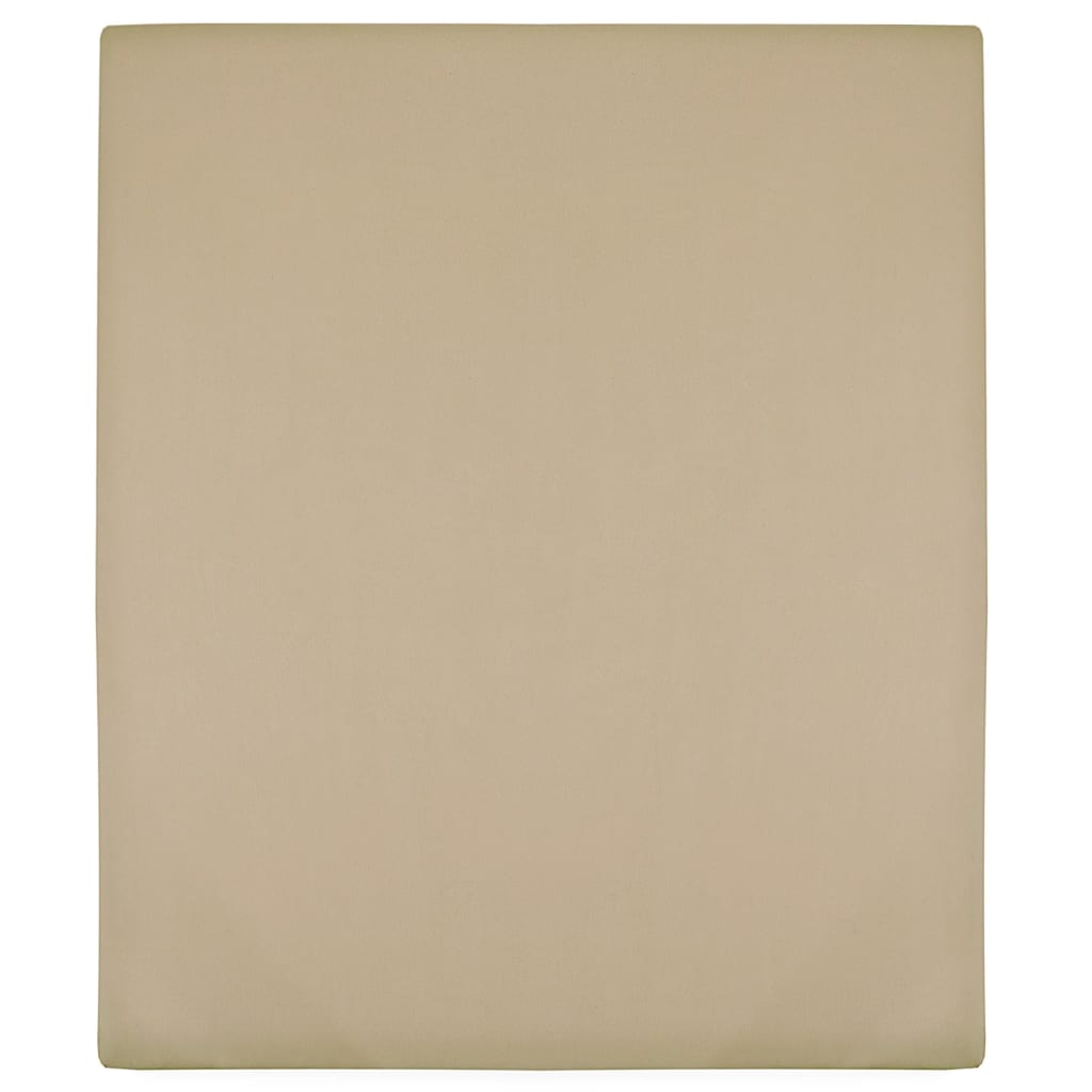 vidaXL Cearșaf de pat cu elastic, 2 buc., gri taupe, 90x200 cm, bumbac vidaXL Cearșaf de pat cu elastic, 2 buc., gri taupe, 90x200 cm, bumbac