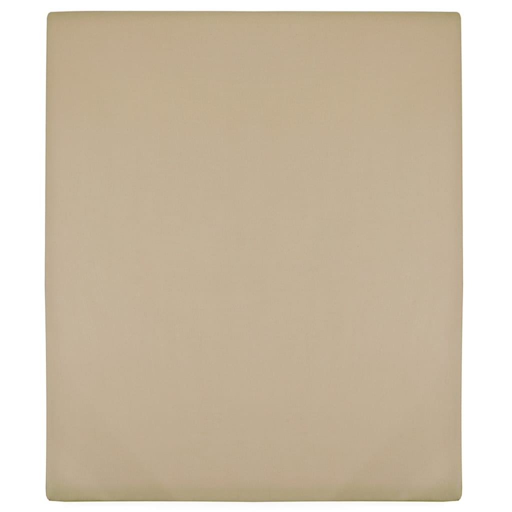 vidaXL Cearșaf de pat cu elastic, 2 buc, gri taupe, 160x200 cm bumbac vidaXL Cearșaf de pat cu elastic, 2 buc, gri taupe, 160x200 cm bumbac