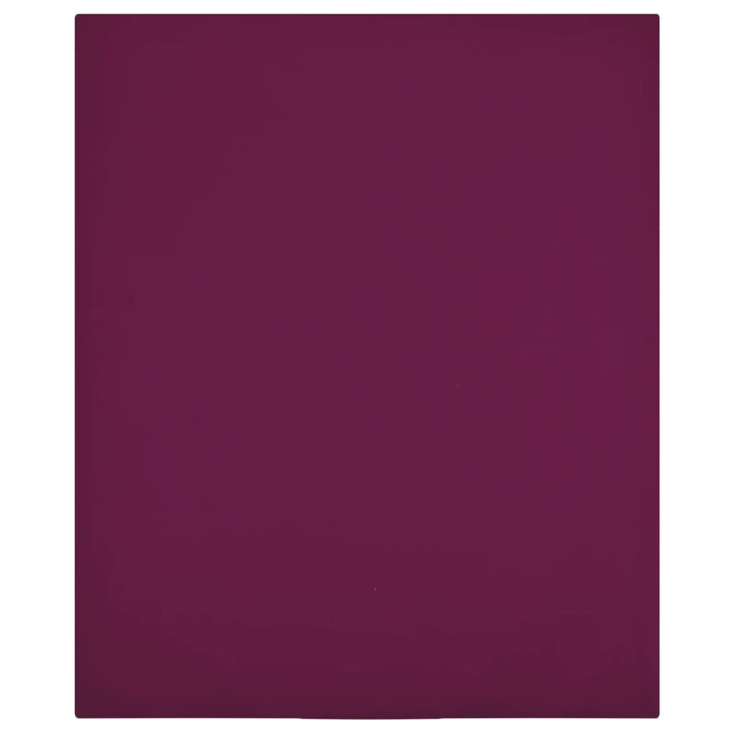 vidaXL Cearșaf de pat cu elastic, 2 buc, bordo, 100x200 cm, bumbac vidaXL Cearșaf de pat cu elastic, 2 buc, bordo, 100x200 cm, bumbac