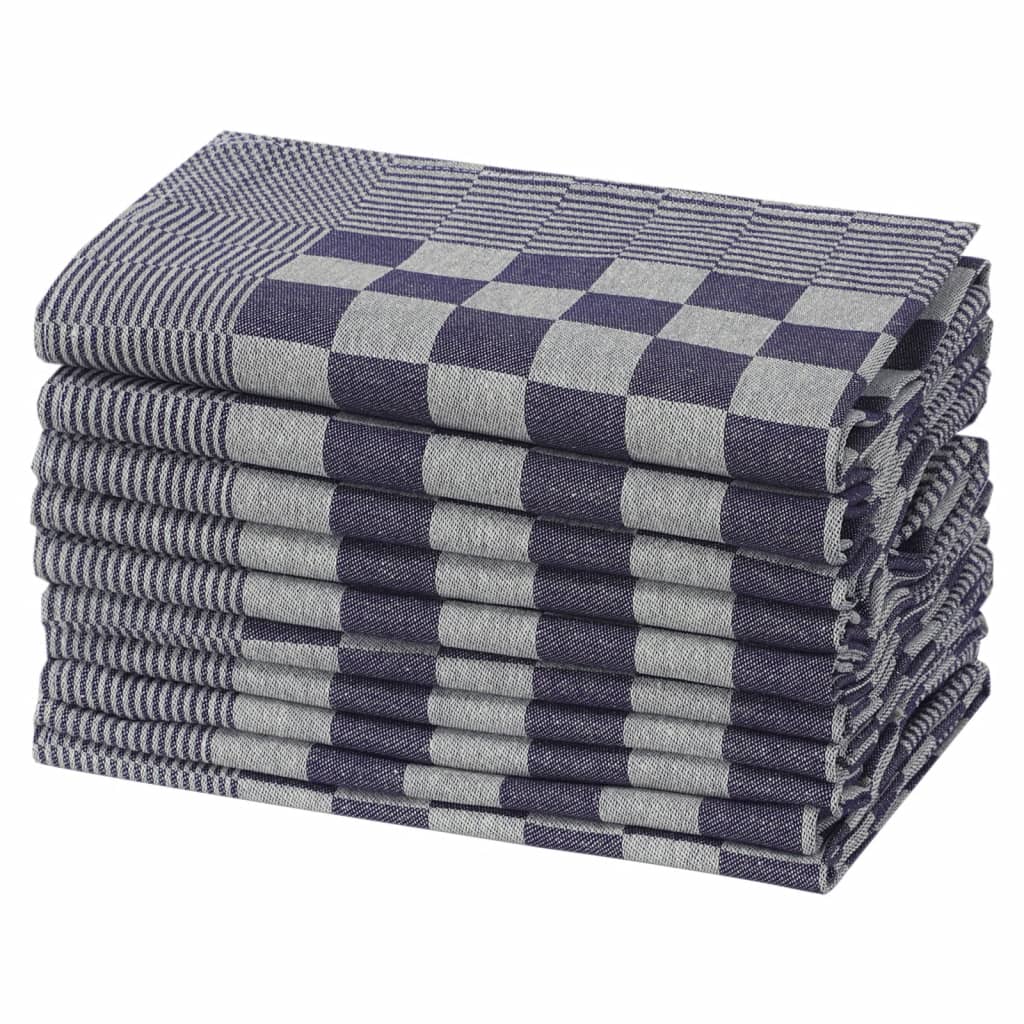 vidaXL Prosoape de bucătărie 10 buc. albastru și alb 50x70 cm bumbac vidaXL Prosoape de bucătărie 10 buc. albastru și alb 50x70 cm bumbac