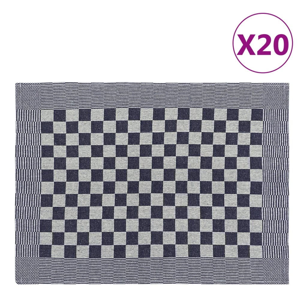 vidaXL Prosoape de bucătărie 20 buc. albastru și alb 50x70 cm bumbac vidaXL Prosoape de bucătărie 20 buc. albastru și alb 50x70 cm bumbac