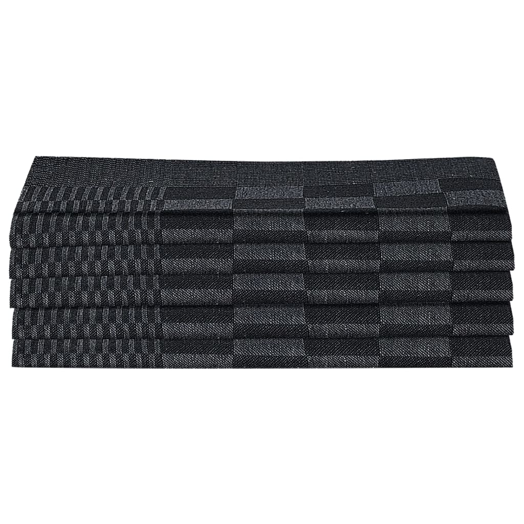 vidaXL Set de prosoape, 10 buc., negru și gri, bumbac vidaXL Set de prosoape, 10 buc., negru și gri, bumbac