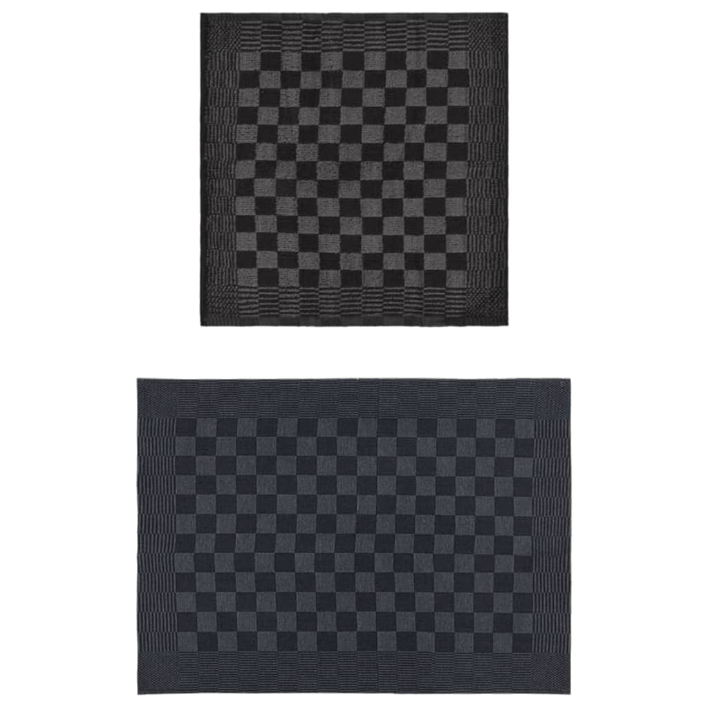 vidaXL Set de prosoape, 20 buc., negru și gri, bumbac vidaXL Set de prosoape, 20 buc., negru și gri, bumbac