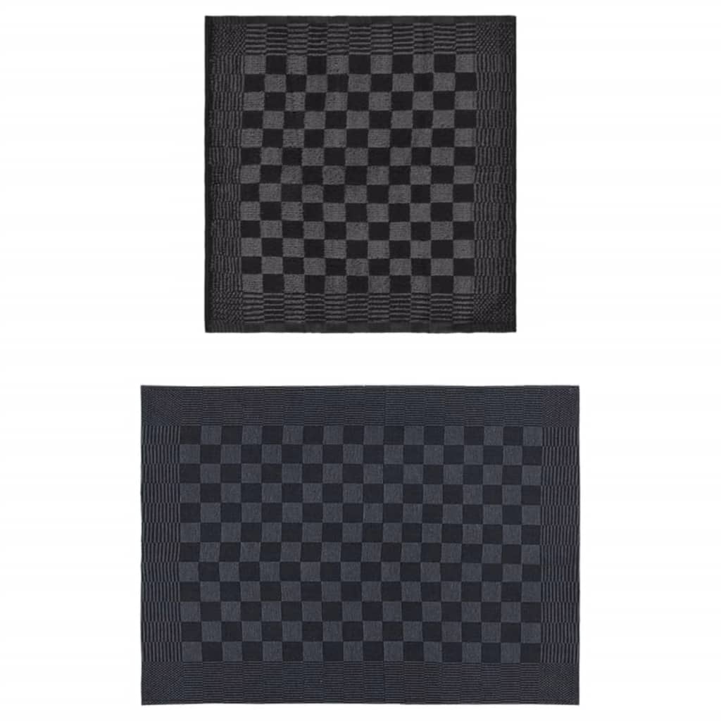 vidaXL Set de prosoape, 50 buc., negru și gri, bumbac vidaXL Set de prosoape, 50 buc., negru și gri, bumbac
