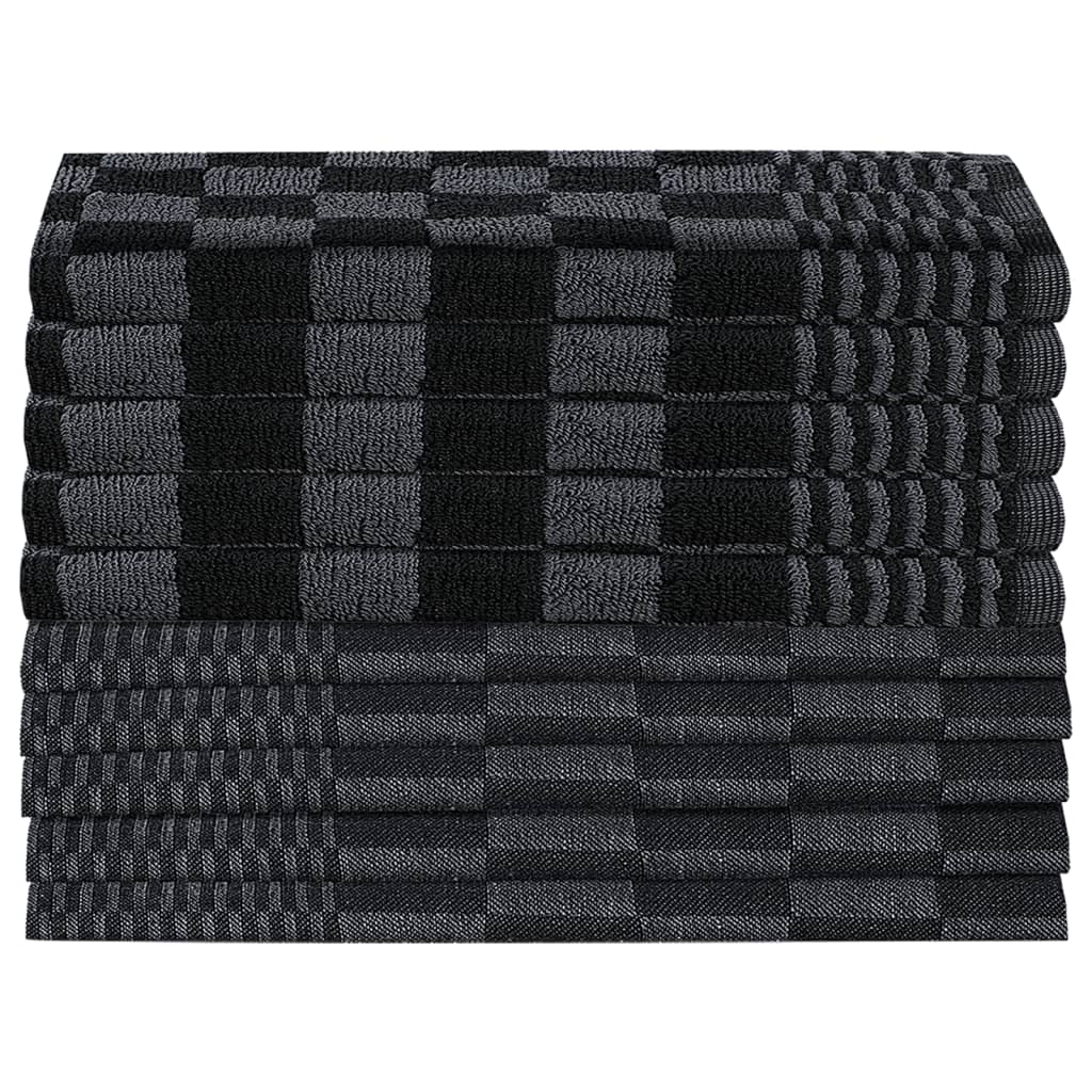vidaXL Set de prosoape, 50 buc., negru și gri, bumbac vidaXL Set de prosoape, 50 buc., negru și gri, bumbac