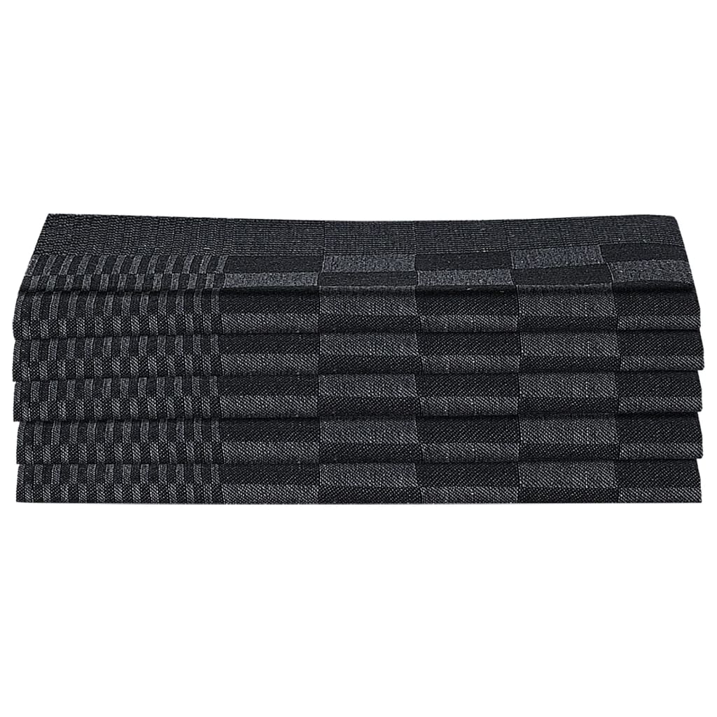 vidaXL Set de prosoape, 50 buc., negru și gri, bumbac vidaXL Set de prosoape, 50 buc., negru și gri, bumbac