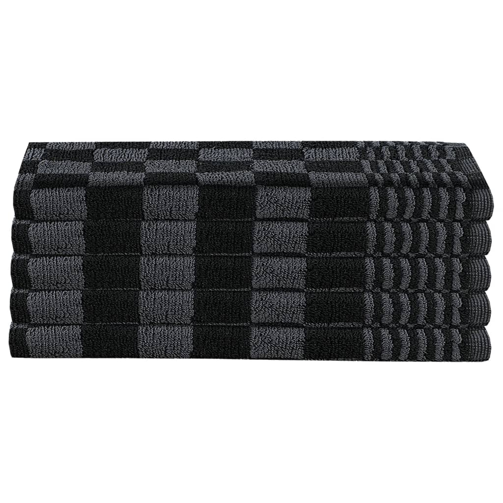 vidaXL Set de prosoape, 50 buc., negru și gri, bumbac vidaXL Set de prosoape, 50 buc., negru și gri, bumbac