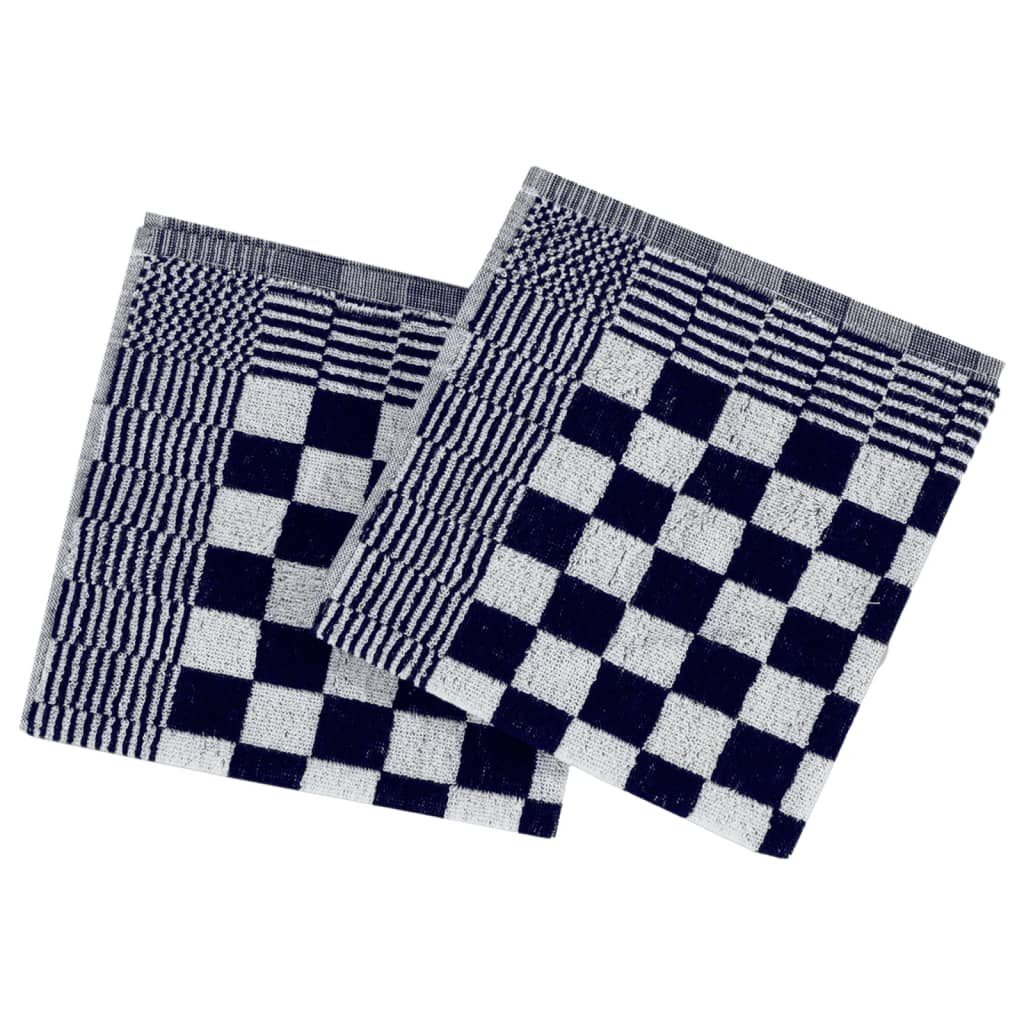 vidaXL Set de prosoape, 10 buc., albastru și alb, bumbac vidaXL Set de prosoape, 10 buc., albastru și alb, bumbac
