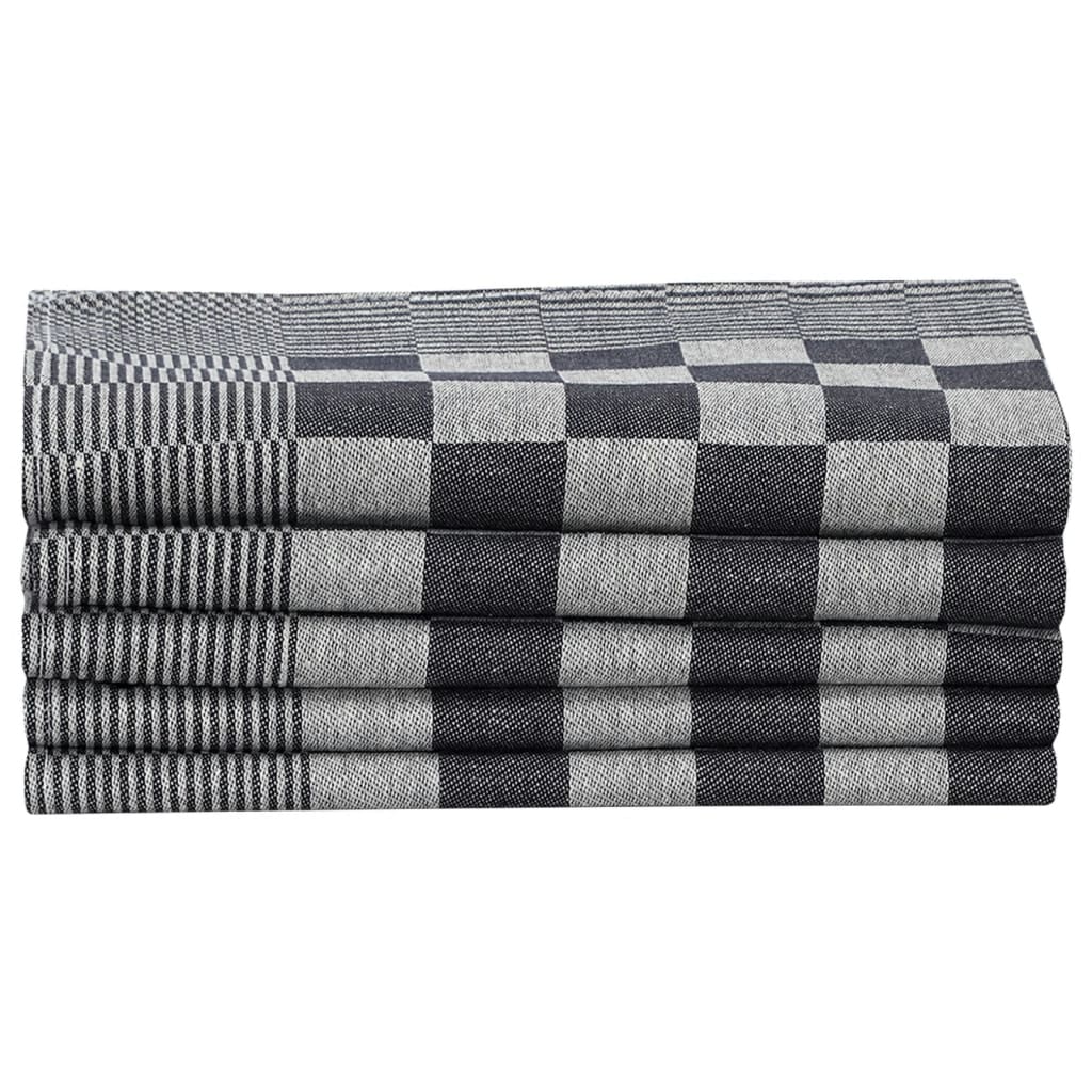 vidaXL Set de prosoape, 20 buc., negru și alb, bumbac