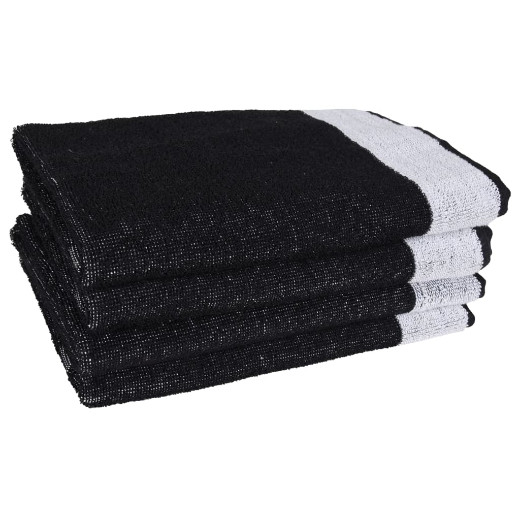 vidaXL Set de prosoape, 12 buc., negru, bumbac vidaXL Set de prosoape, 12 buc., negru, bumbac