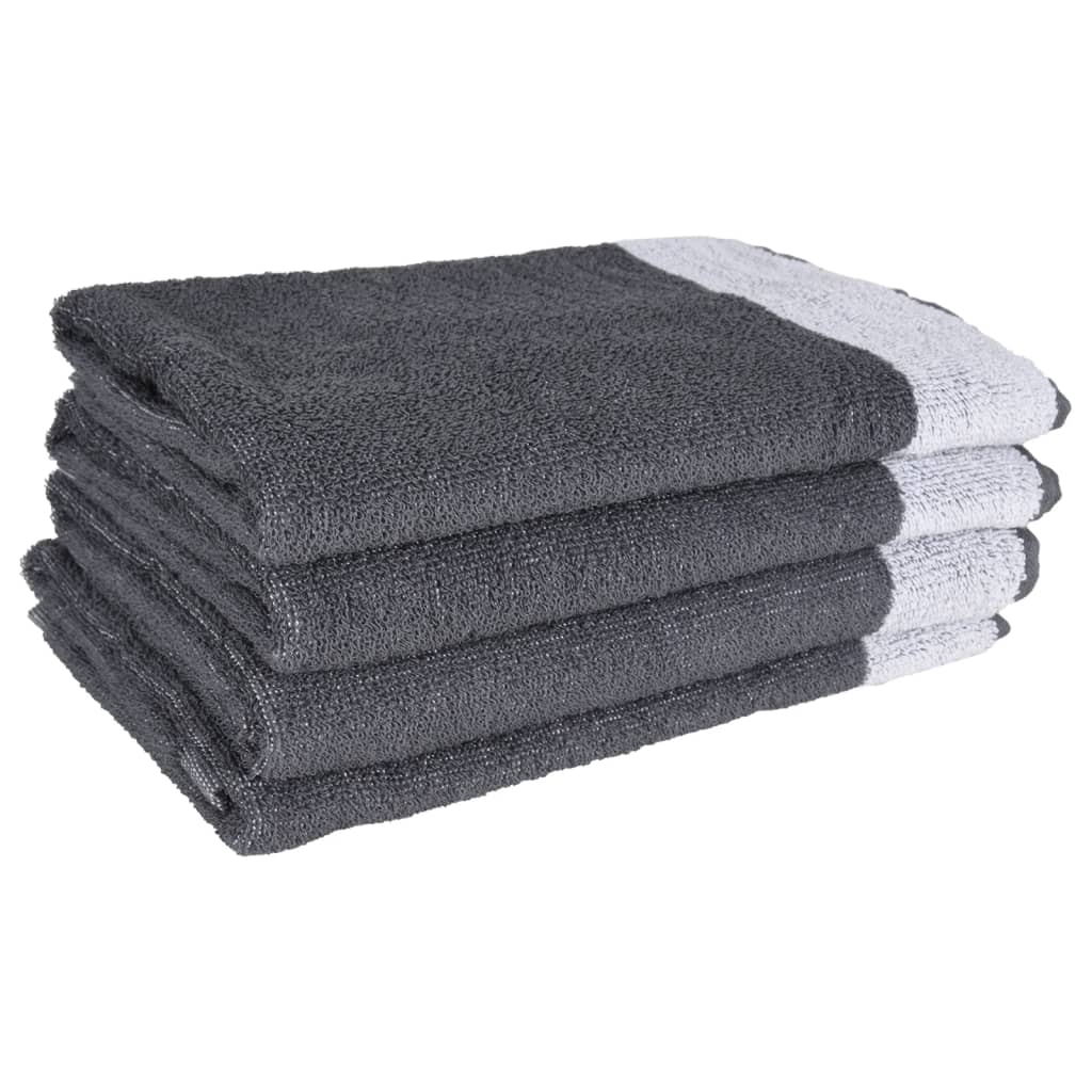 vidaXL Set de prosoape, 12 buc., gri, bumbac vidaXL Set de prosoape, 12 buc., gri, bumbac