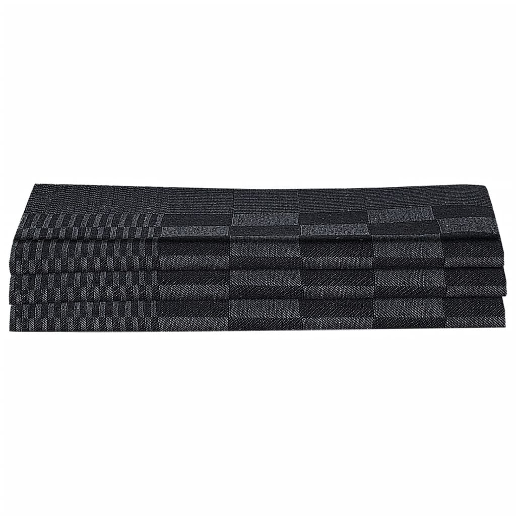 vidaXL Set prosoape 15 piese mănuși cuptor/suporturi oale negru bumbac vidaXL Set prosoape 15 piese mănuși cuptor/suporturi oale negru bumbac