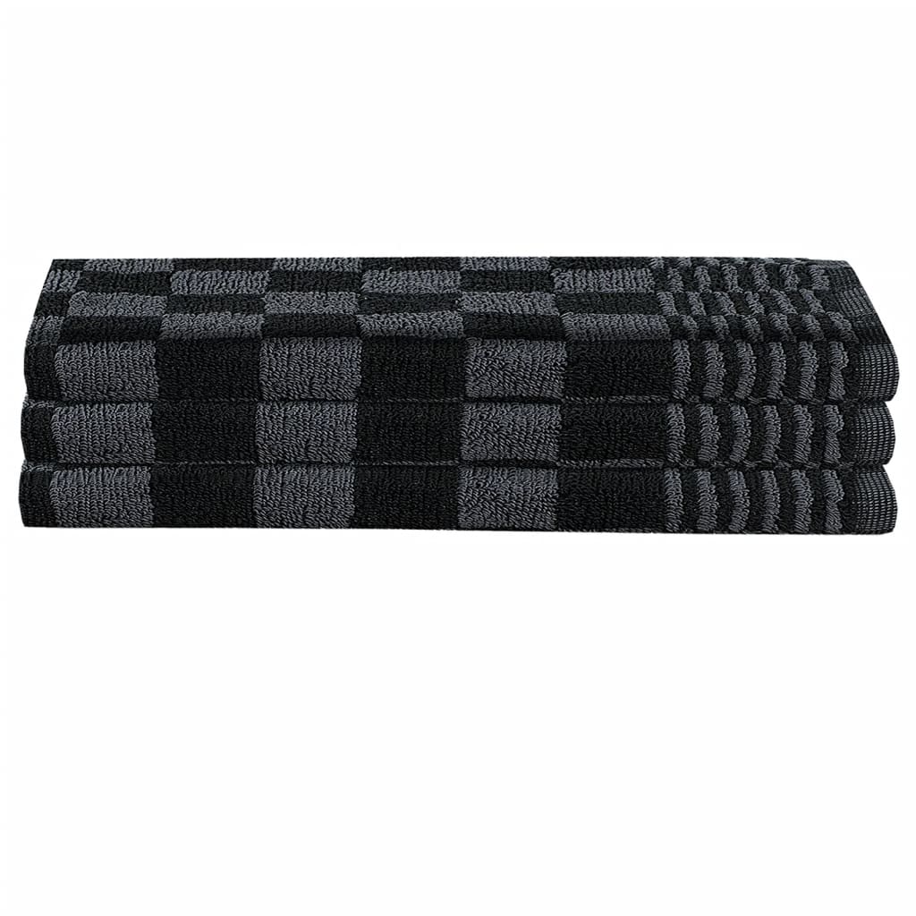 vidaXL Set prosoape 15 piese mănuși cuptor/suporturi oale negru bumbac vidaXL Set prosoape 15 piese mănuși cuptor/suporturi oale negru bumbac