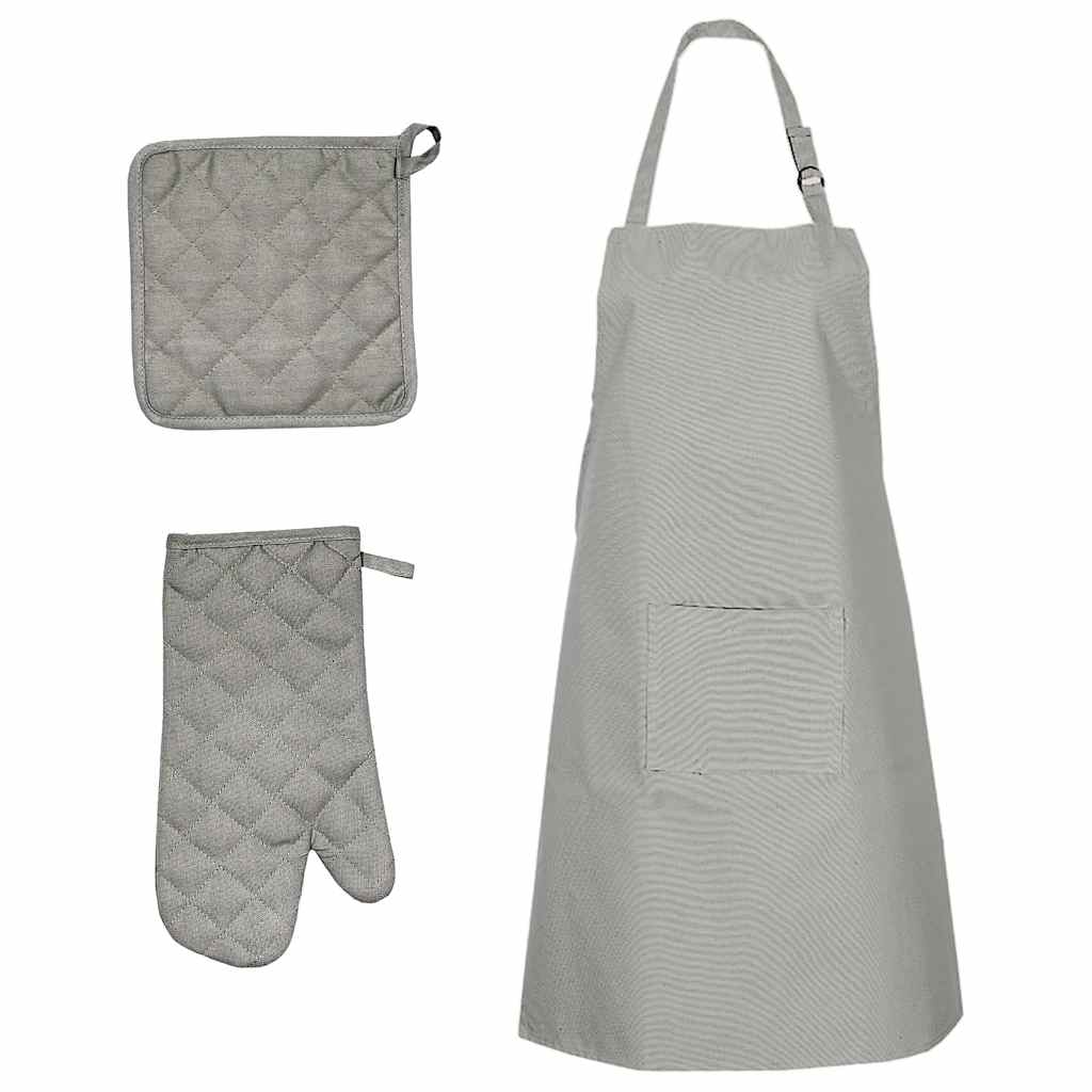 vidaXL Set prosoape 15 piese mănuși cuptor/suporturi oale gri bumbac vidaXL Set prosoape 15 piese mănuși cuptor/suporturi oale gri bumbac