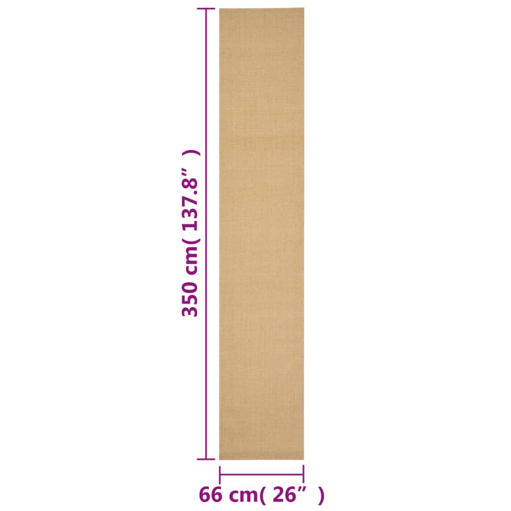 vidaXL Covor din sisal, natural, 66x350 cm vidaXL Covor din sisal, natural, 66x350 cm