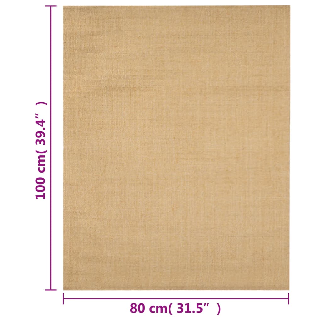 vidaXL Covor din sisal, natural, 80x100 cm vidaXL Covor din sisal, natural, 80x100 cm