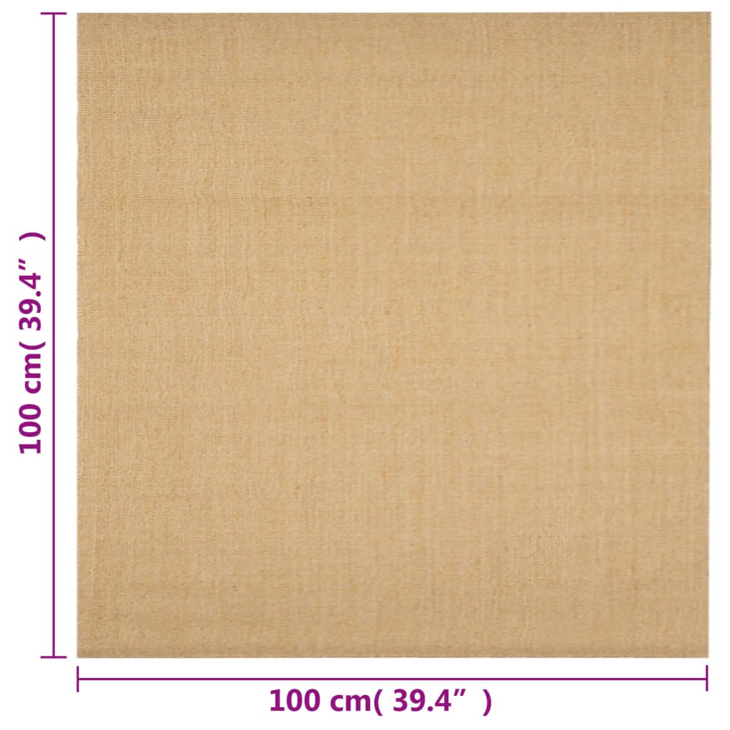 vidaXL Covor din sisal, natural, 100x100 cm vidaXL Covor din sisal, natural, 100x100 cm