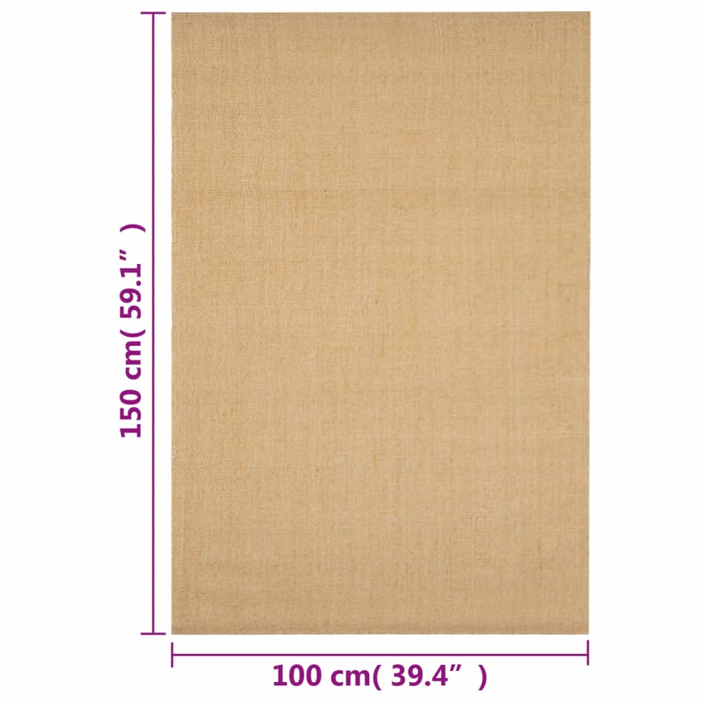 vidaXL Covor din sisal, natural, 100x150 cm vidaXL Covor din sisal, natural, 100x150 cm