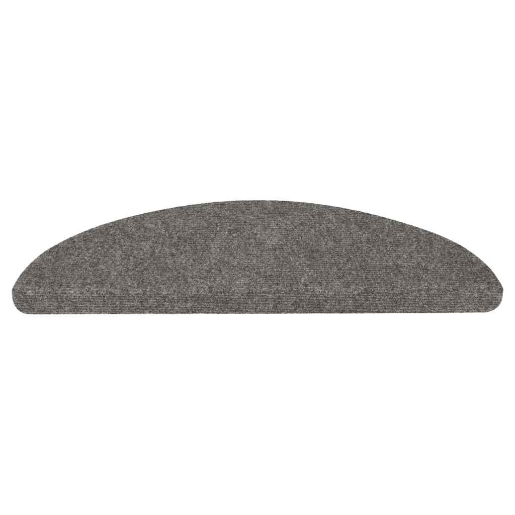 vidaXL Covorașe scări autoadezive, 15 buc., gri, 56x17x3 cm vidaXL Covorașe scări autoadezive, 15 buc., gri, 56x17x3 cm