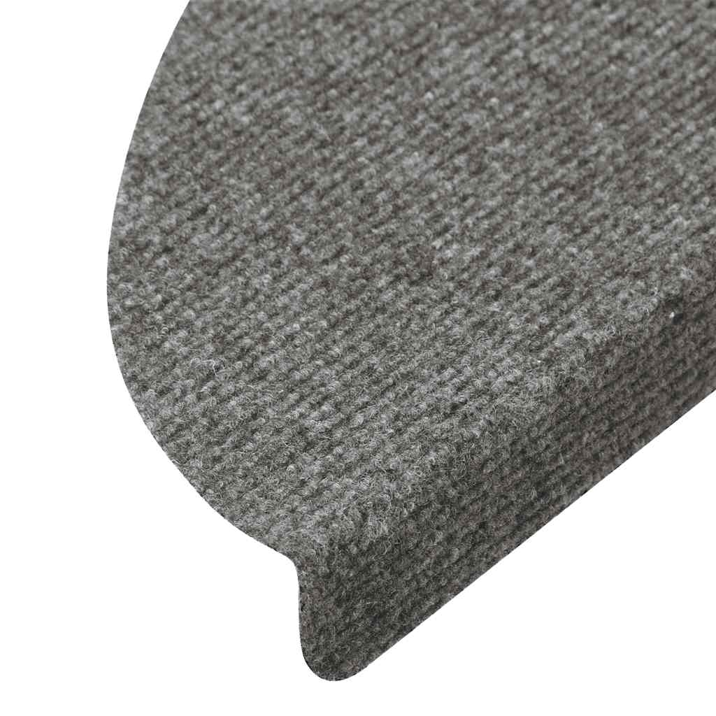 vidaXL Covorașe scări autoadezive, 15 buc., gri, 56x17x3 cm vidaXL Covorașe scări autoadezive, 15 buc., gri, 56x17x3 cm