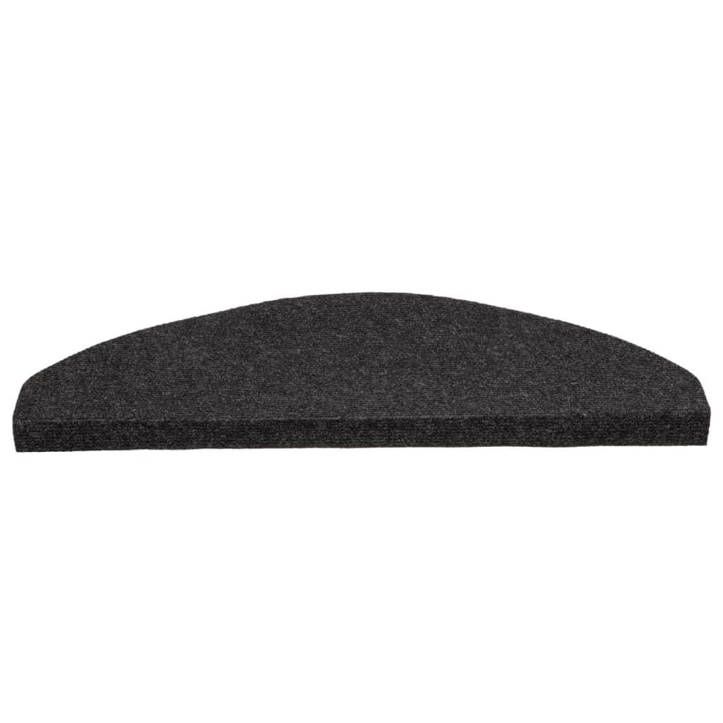 vidaXL Covorașe scări autoadezive, 15 buc.,negru, 65x22,5x3,5 cm