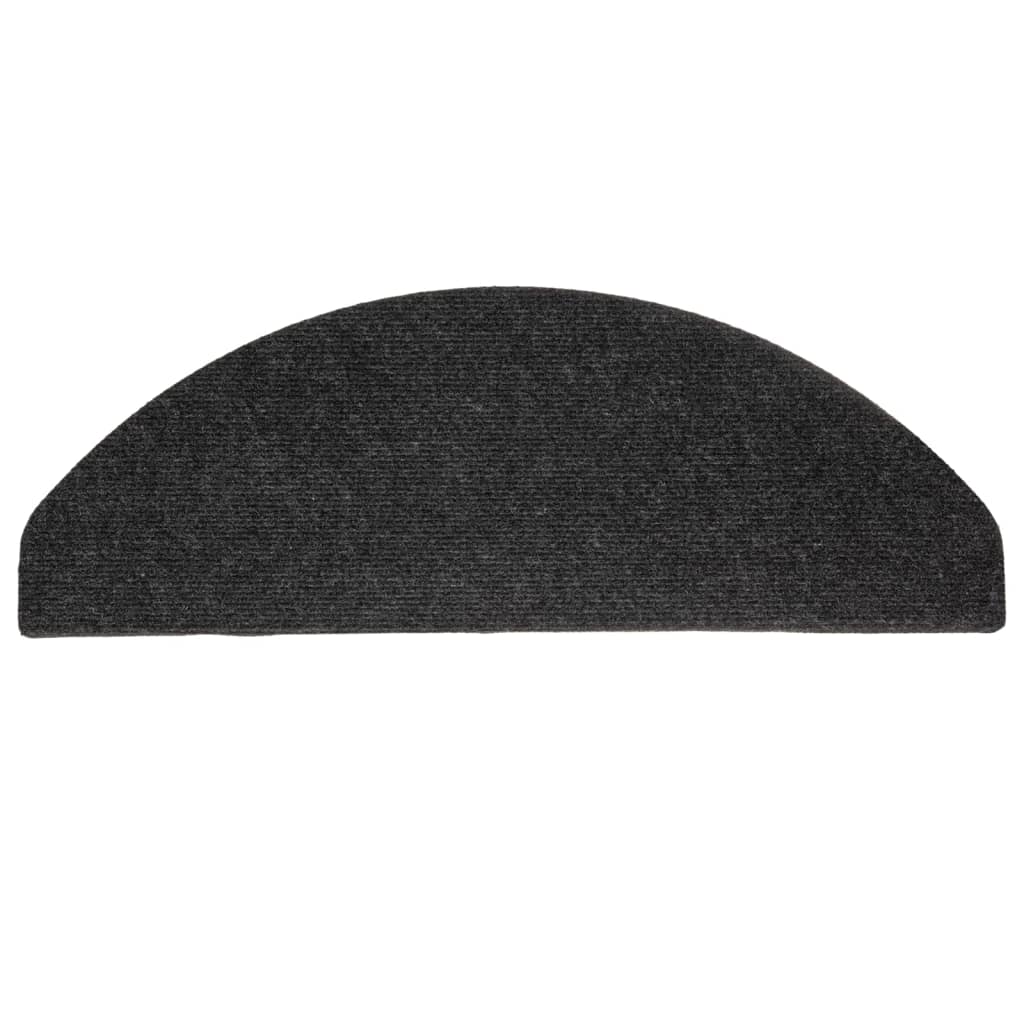 vidaXL Covorașe scări autoadezive, 15 buc.,negru, 65x22,5x3,5 cm